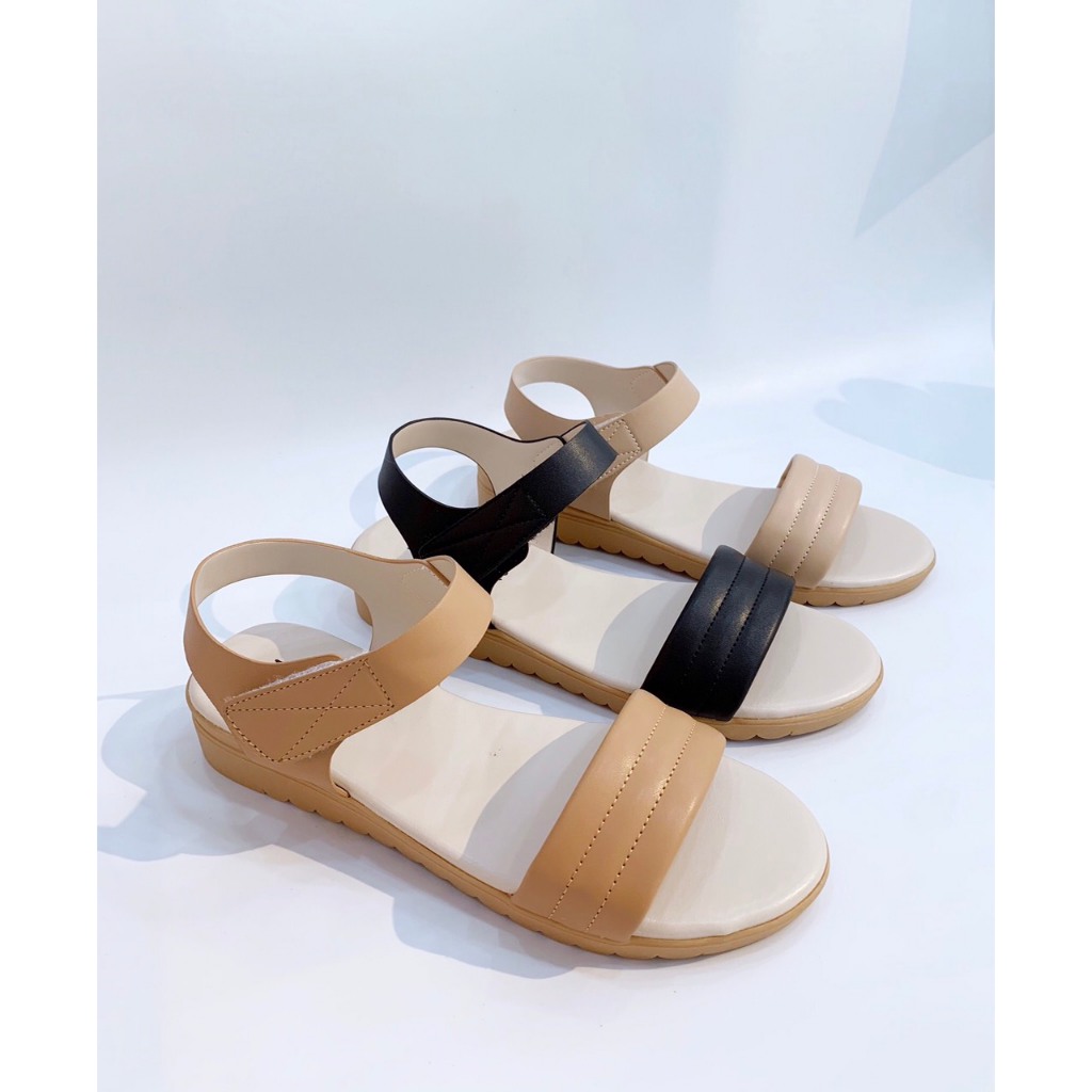 Giày sandal bánh mỳ nữ quai ngang MT129