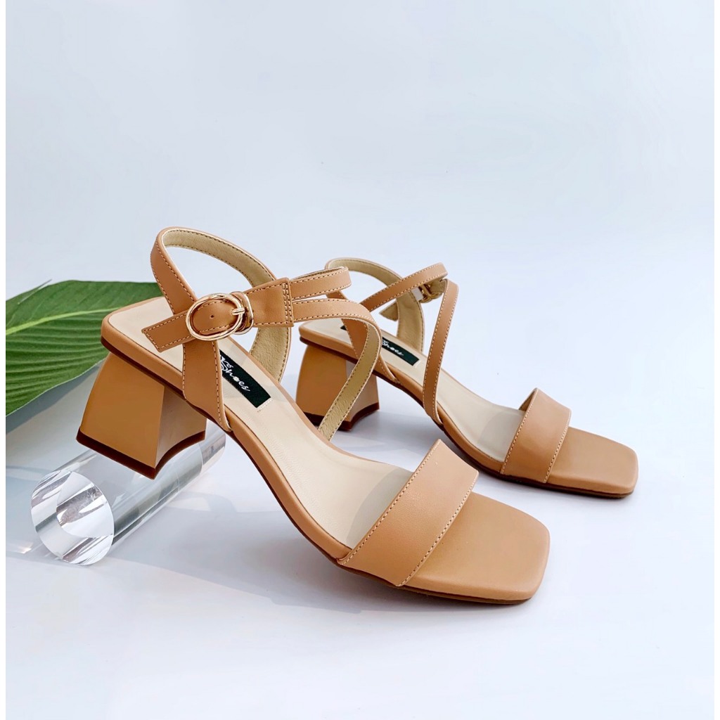 Giày sandal nữ quai ngang gót trụ 5cm MT3277