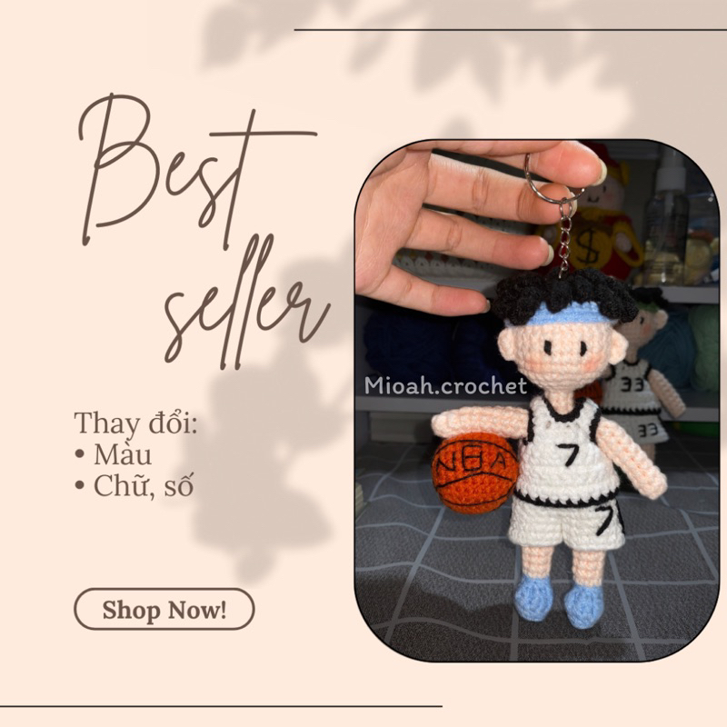 Doll Boy & Basketball bằng len handmade
