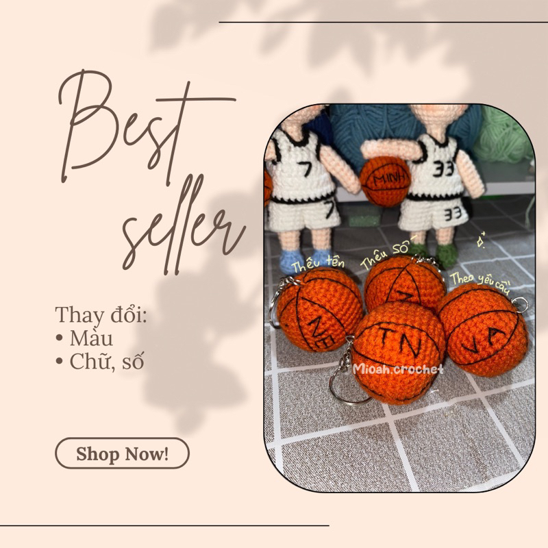 Doll Boy & Basketball bằng len handmade