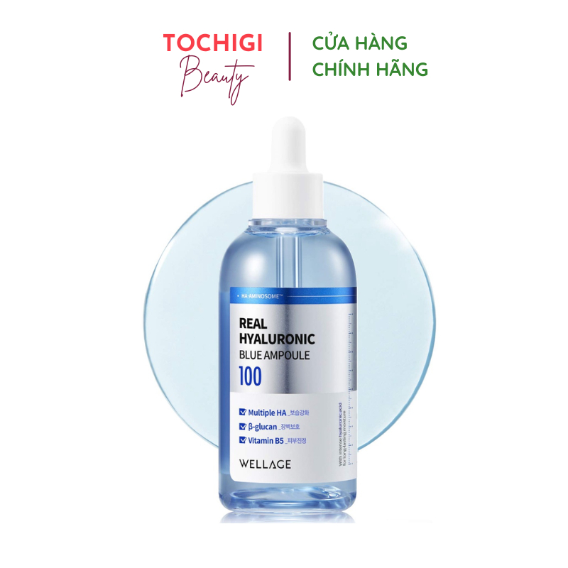 Tinh Chất/ Serum Cấp Nước Phục Hồi Da  Wellage Real Hyaluronic Blue Ampoule 100- 75ml