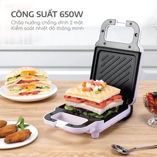 Máy nướng bánh mì sandwich SEKA SK560, Máy kẹp sandwich, nướng bánh mỳ đa năng tiện dụng - Nướng bánh siêu nhanh