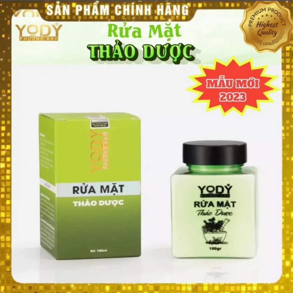 Bột rửa mặt thảo dược Yody white Phương Anh hộp 100g