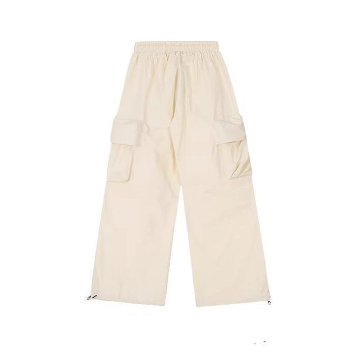 Quần kaki túi hộp 3 màu, Quần ống rộng jogger nữ suông cạp cao phong cách đường phố cổ điển Kudoshop
