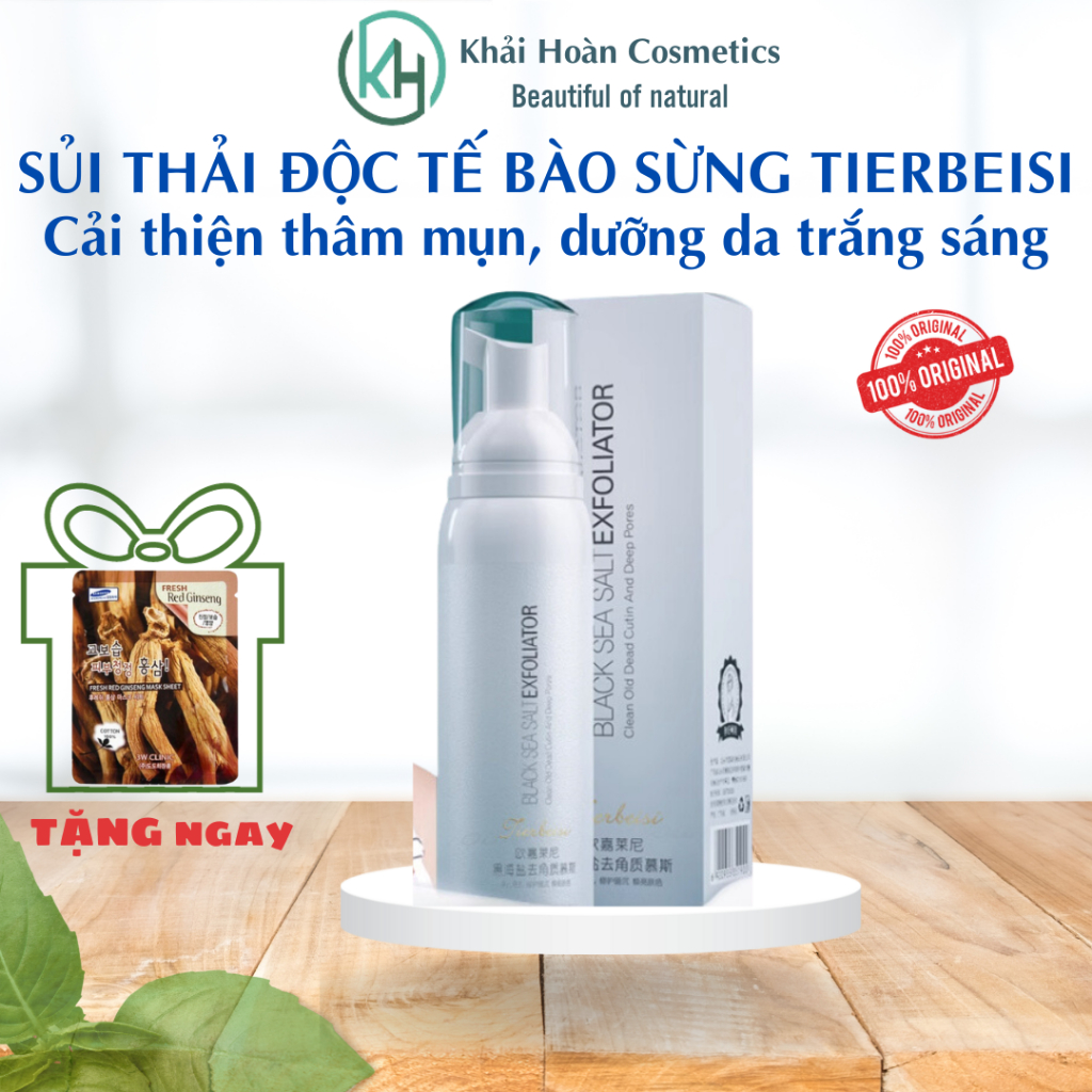 Sủi thải độc hút sạch tế bào sừng Tierbeisi, cải thiện thâm mụn, dưỡng da trắng sáng, xịt thải độc Tierbeisi 100ml