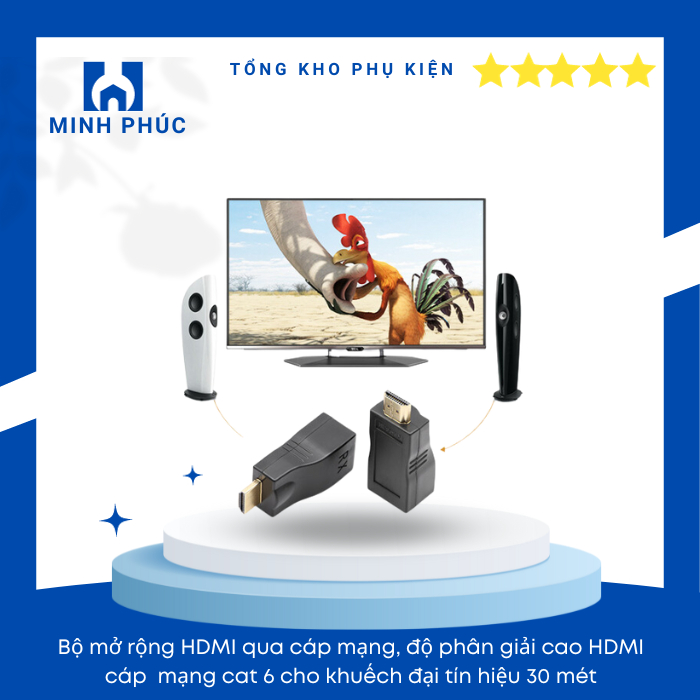 Bộ khuếch đại HDMI qua RJ45  kéo dài 30m