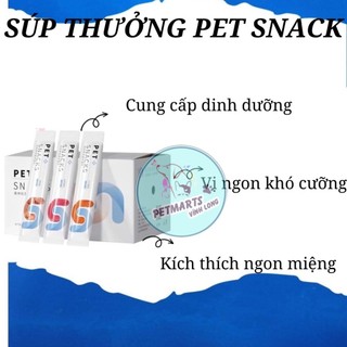 10 GÓI SÚP THƯỞNG PET SNACK 15G CHO MÈO