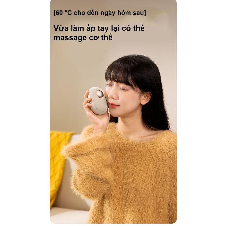 Máy sưởi mini cầm tay vải nỉ túi chườm bụng kinh nóng làm ấm phòng ngủ mùa đông thời trang