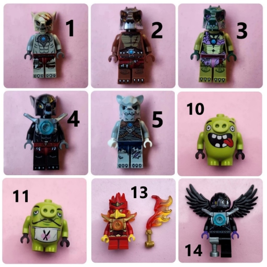 Minifigures Chima Real , Minifigures Angry Real ( Mini Chima Real, Mini Angry Birds )