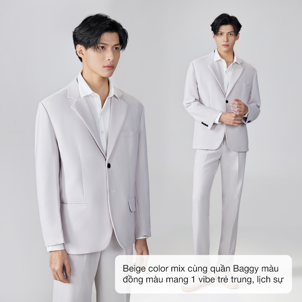 Áo khoác blazer nam JBAGY thiết kế Classic 3 lớp dầy dặn, có đệm vai tinh tế phong cách Hàn Quốc JK007