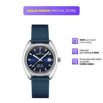 Đồng hồ cơ nam Certina C024.407.18.041.00 mặt kính Sapphire, chống nước 20ATM, dây dù đeo tay cao cấp, lịch lãm