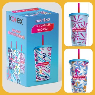 Ly Tumbler Quà Kotex 2 Lớp Giữ Nhiệt 400ml Mẫu Ngẫu Nhiên [HÌNH THẬT]
