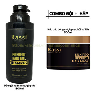 Combo dầu gội ngăn rụng + hấp dầu kassi