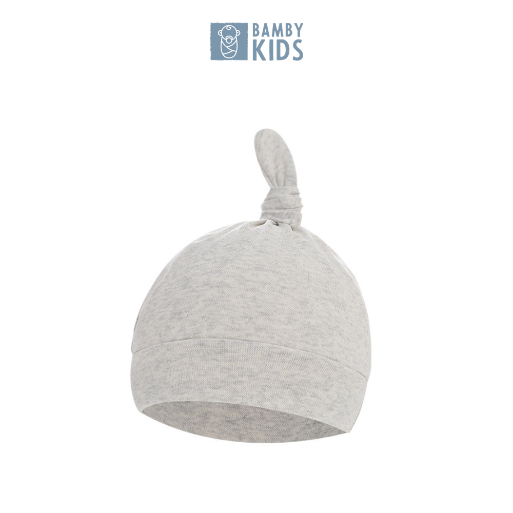 Mũ thắt nút cotton cho bé 0-6M BambyKids