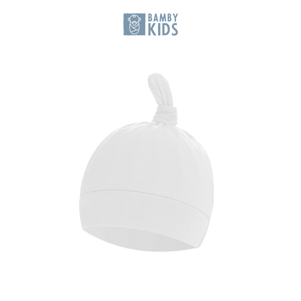 Mũ thắt nút cotton cho bé 0-6M BambyKids