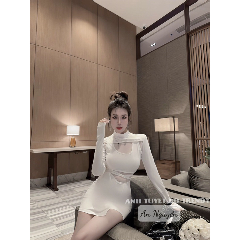 Váy body phối lưới sang chảnh