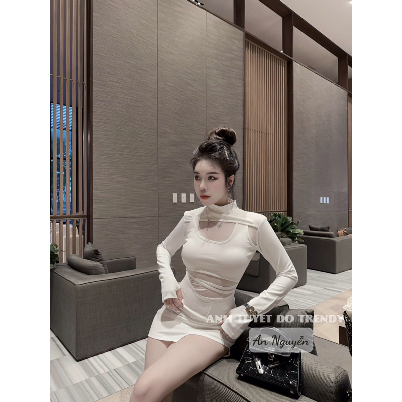 Váy body phối lưới sang chảnh