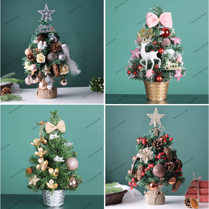 Cây Thông Noel Phong Cách Hàn Quốc Nhiều Mẫu Trang Trí Giáng Sinh kèm đèn THQ