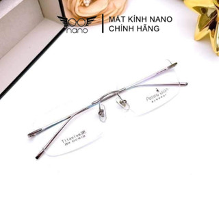 Mắt kính cận nam nữ, gọng kính khoan NANO 2533 Titanium Peterson,thời trang ,cá tính