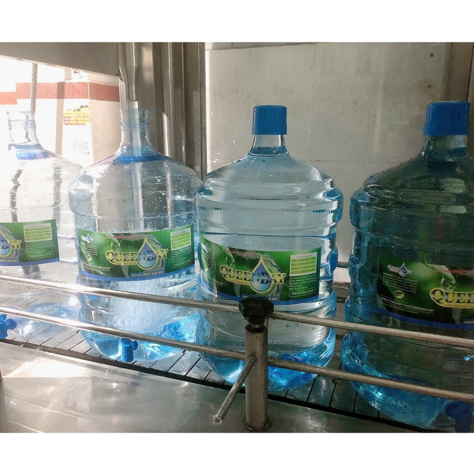 Bình Nước Uống Tinh Khiết Queenbay 19L  +  dùng được cho máy nước nóng lạnh