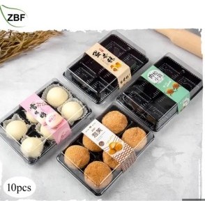Hộp nhựa 6 ngăn vuông đế đen HT530 ( set 10 cái )