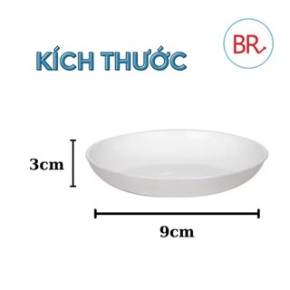 Sét 5 chiếc, 10 chiếc Đĩa chấm, bát chấm trắng Việt Nhật