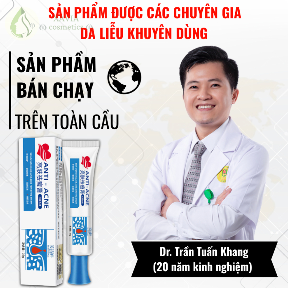 Kem xóa sẹo rỗ ANTI ACNE - Kem anti acne lành sẹo rỗ, sẹo lõm, giúp lấy lại làn da khỏe mạnh, mịn màng - XAVIA COSMETICS