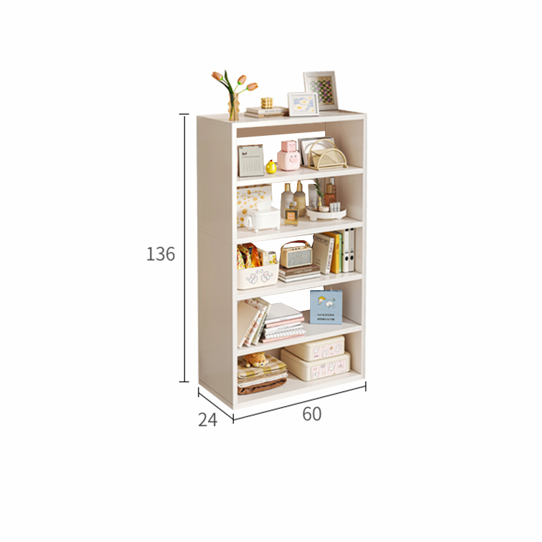 Kệ sách đa năng chất liệu gỗ MDF màu full trắng decor góc làm việc cực đẹp - GA30