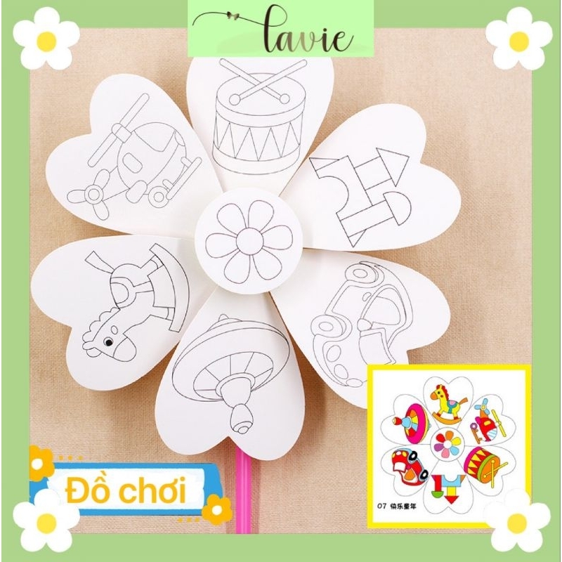 chong chóng tô màu tự lắp ráp