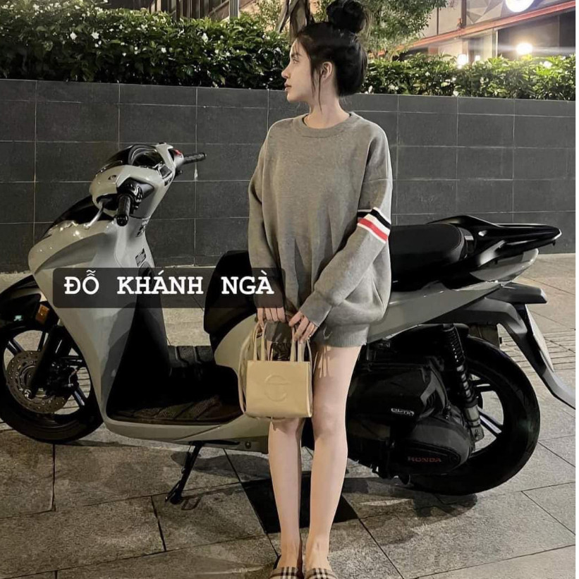 Áo Nỉ Sweater Nữ Form Rộng Vải Nỉ Bông Dày Dặn in VẠCH ĐỎ phong cách Ulzzang CAMASTORE M1126