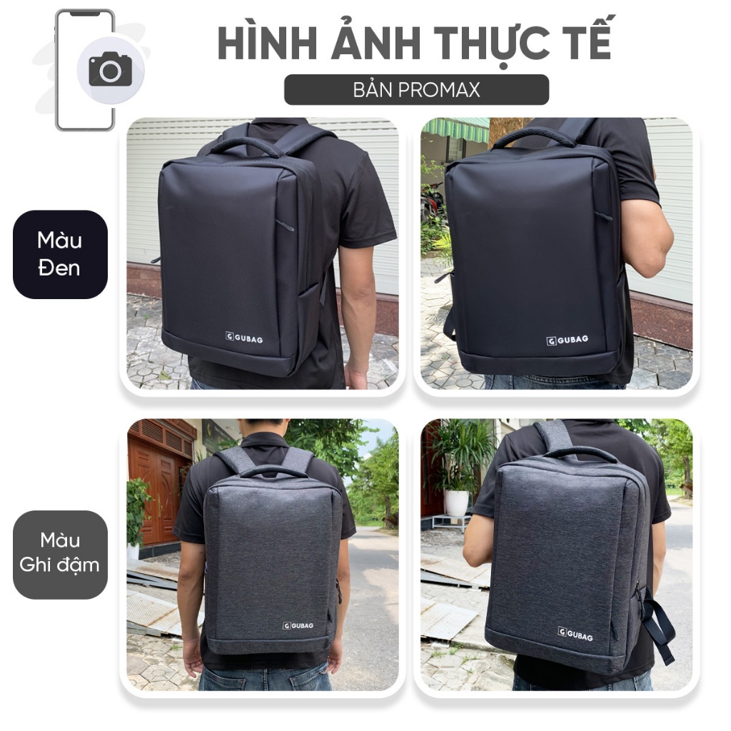 Balo nam đựng laptop GUBAG BL38 13 14 15,6 inch, kiểu dáng công sở nhỏ gọn, mang đi làm, đi học cho học sinh nam nữ