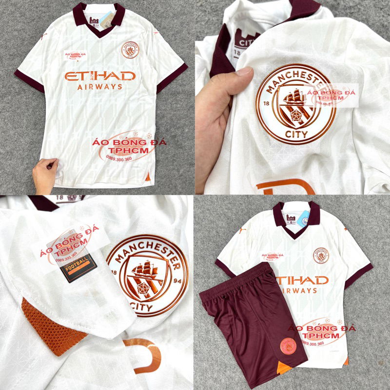 MANClTY.mùa 23/24 - Áo Bóng Đá bản PLAYER hàng Thái - 23/24 MANClTY TrắngTím