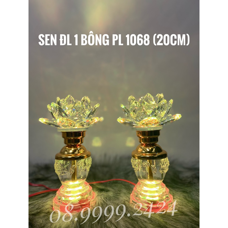 ĐÈN THỜ PHA LÊ CAO CẤP 1068 1 CẶP (20cm)
