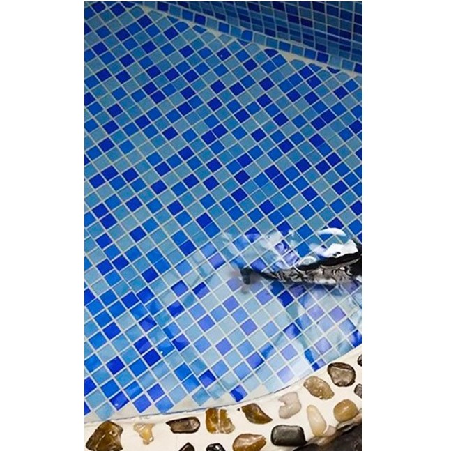 Gạch mosaic thủy tinh bể bơi G725-17 ốp bể bơi, trang trí tường phòng tắm, xông hơi, chống chơn trượt, dễ vệ sinh