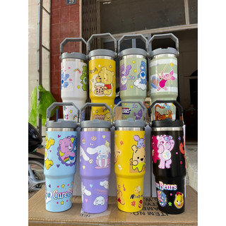 Bình giữ nhiệt 900ml hoạ tiệt hoạt hình cute inox 304