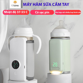 Máy hâm sữa cầm tay Finose không dây tự động có đèn chính hãng ủ sữa cho bé sạc USB giữ nóng ổn định nhiệt độ