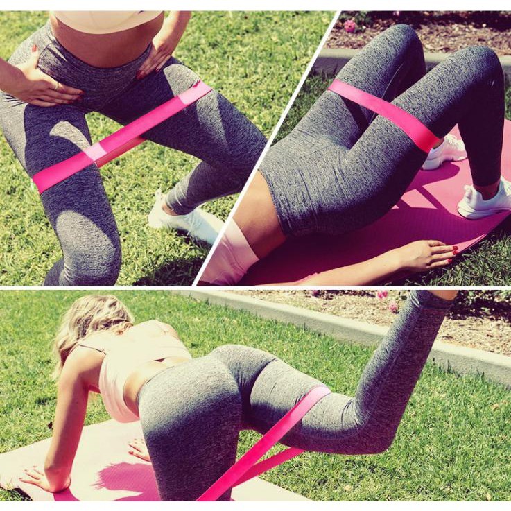 Dây kháng lực tập mông miniband - Chuyên tập Mông chính hãng Aolikes - Set 6 dây cao su 6 cấp độ