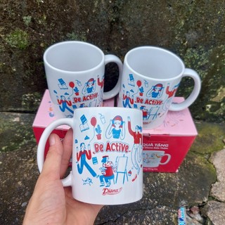 LY GỐM SỨ TRÁNG MEN IN HÌNH CÓ QUAI CẦM