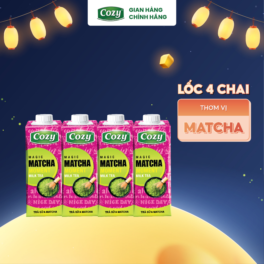 Trà Sữa Matcha uống liền lốc 4 hộp Cozy