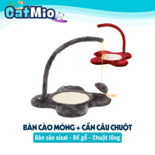 Bàn cào móng & trụ đồ chơi con chuột cho mèo bc3338 catmio