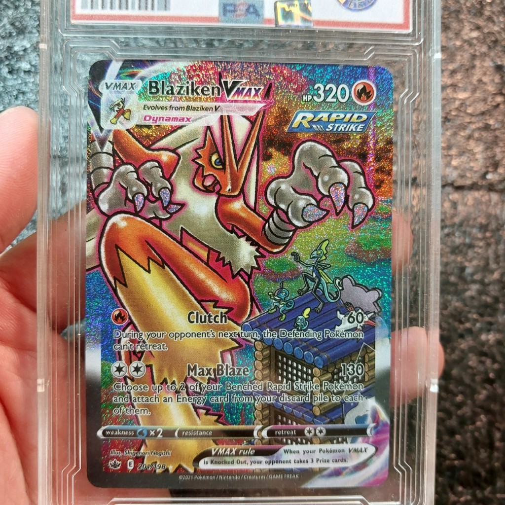 Thẻ Blaziken VMAX 201 198 Alt Art Secret Pokemon TCG gà lửa và bọn bóng nước 1459 d37 63