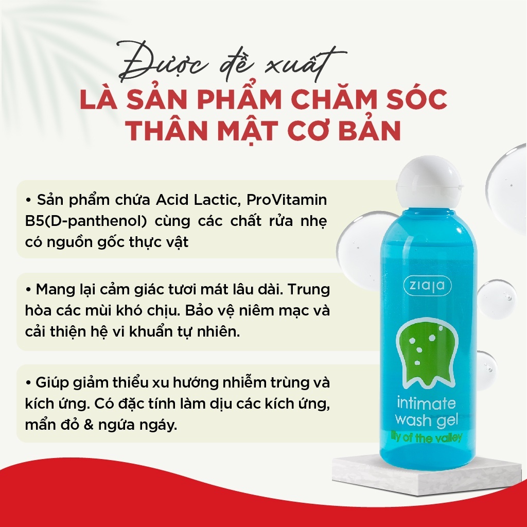 [Chỉ còn 97K sau khi áp voucher] Dung dịch vệ sinh phụ nữ Intimate Ziaja Hoa Lan Chuông thơm mát 200ml