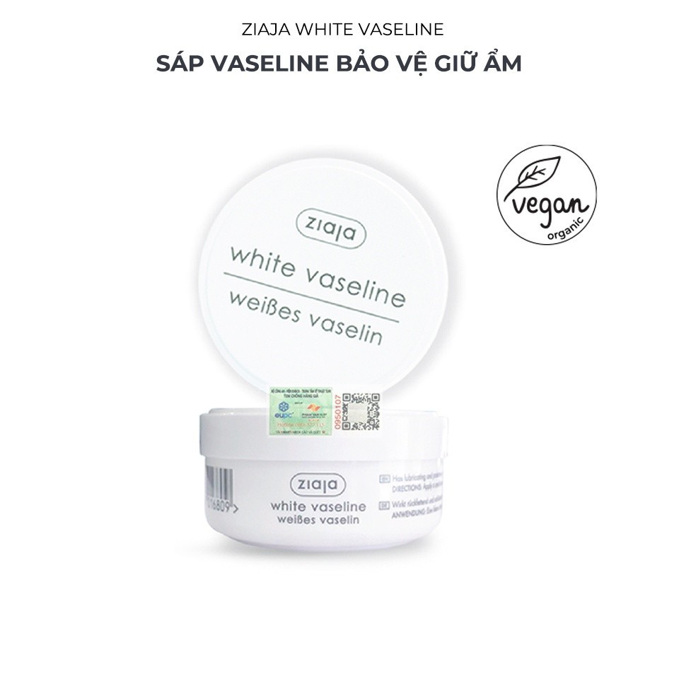 Sáp Giữ Ẩm Da Ziaja White Vaseline Giúp Bảo Vệ Da, Dưỡng Ẩm Sâu, Làm Mềm Da 30ml