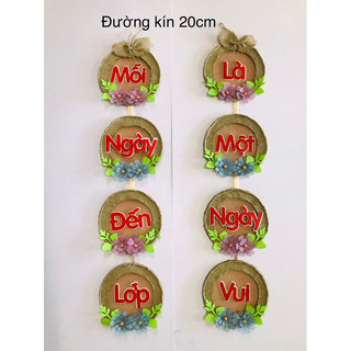 Câu khẩu hiệu treo tường Mỗi ngày đến trường là một ngày vui