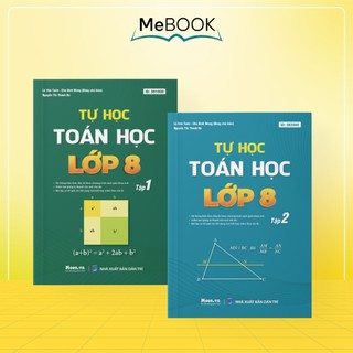 Sách tự học Toán học lớp 8, Tự học toán Kết nối tri thức, cánh diều, chân trời sáng tạo | Me Book