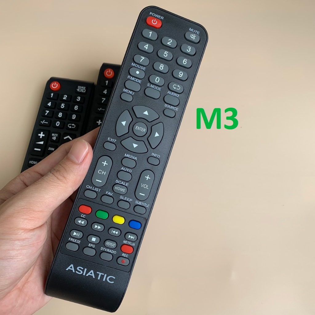 Điều khiển tivi Asiatic chính hãng các dòng Smart/Led/Lcd, remote tv asiatic hàng mới 100% - Tặng kèm pin