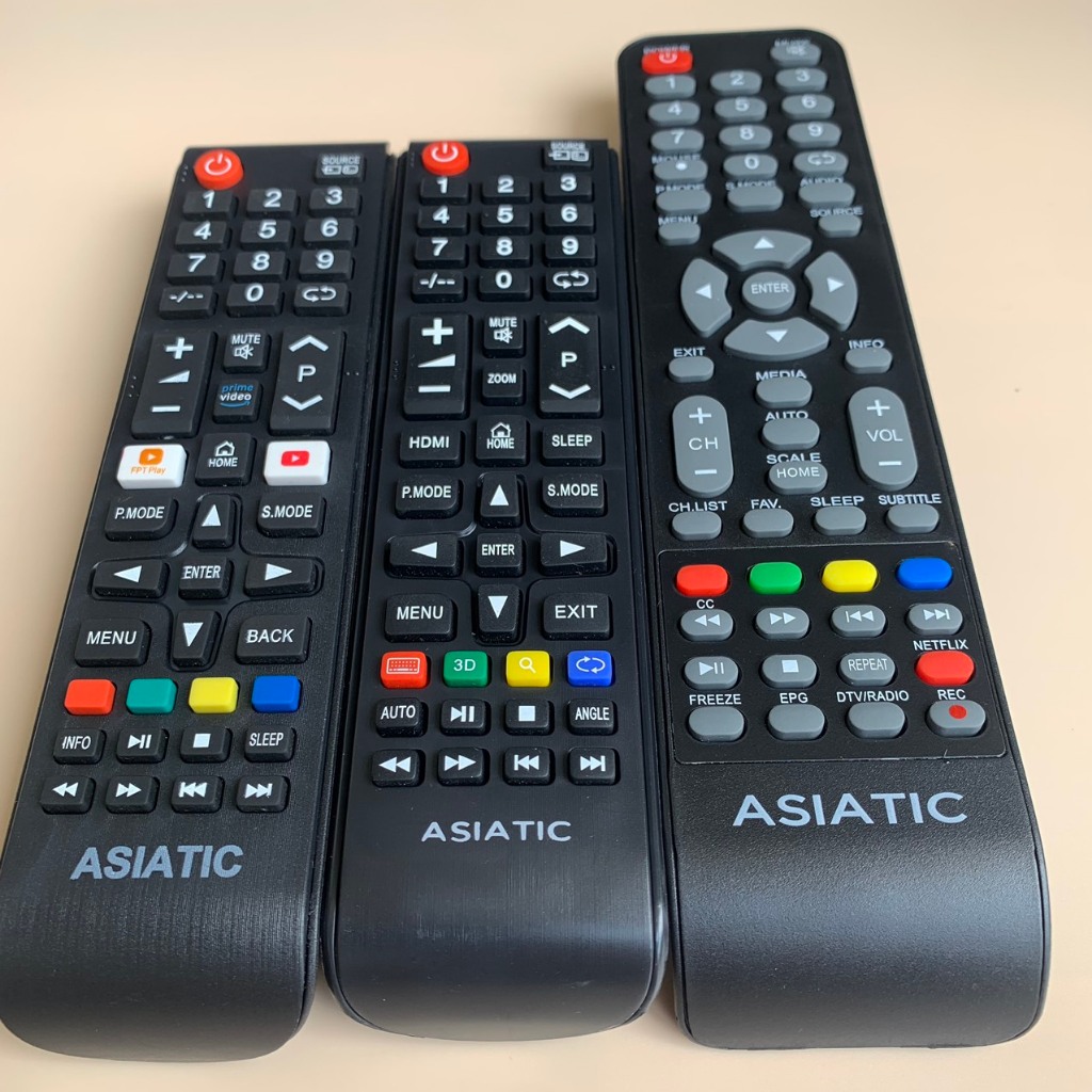 Điều khiển tivi Asiatic chính hãng các dòng Smart/Led/Lcd, remote tv asiatic hàng mới 100% - Tặng kèm pin