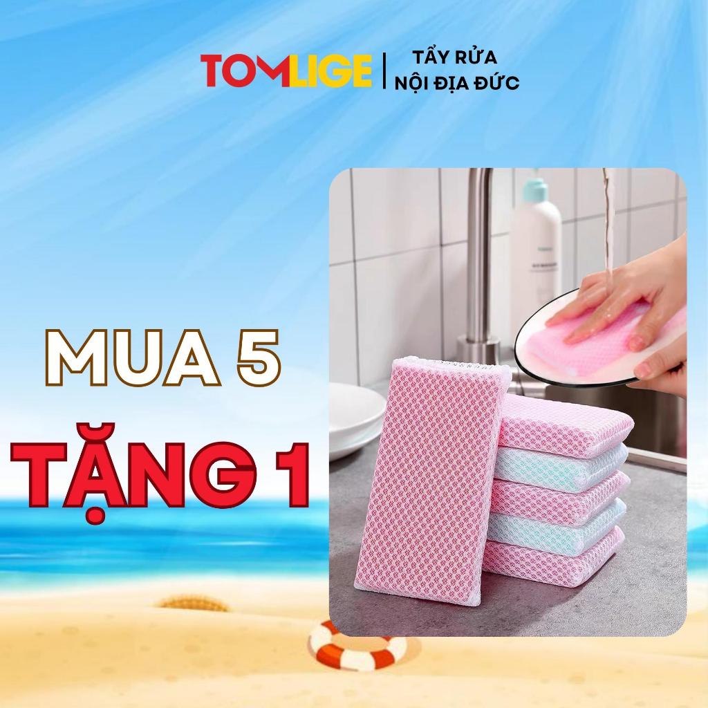 Mút Vệ Sinh Bông Xốp Có Lưới Lọc, Mút Rửa Chén Bát Tomlige