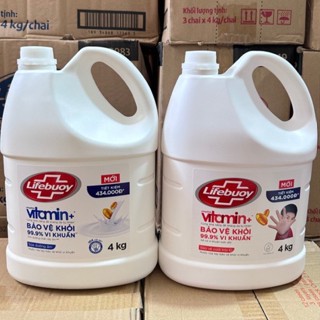 Nước Rửa Tay Lifebuoy Bảo Vệ , Dưỡng Ẩm , Khử Mùi Can 2KG / 4KG Siêu Tiết Kiệm .