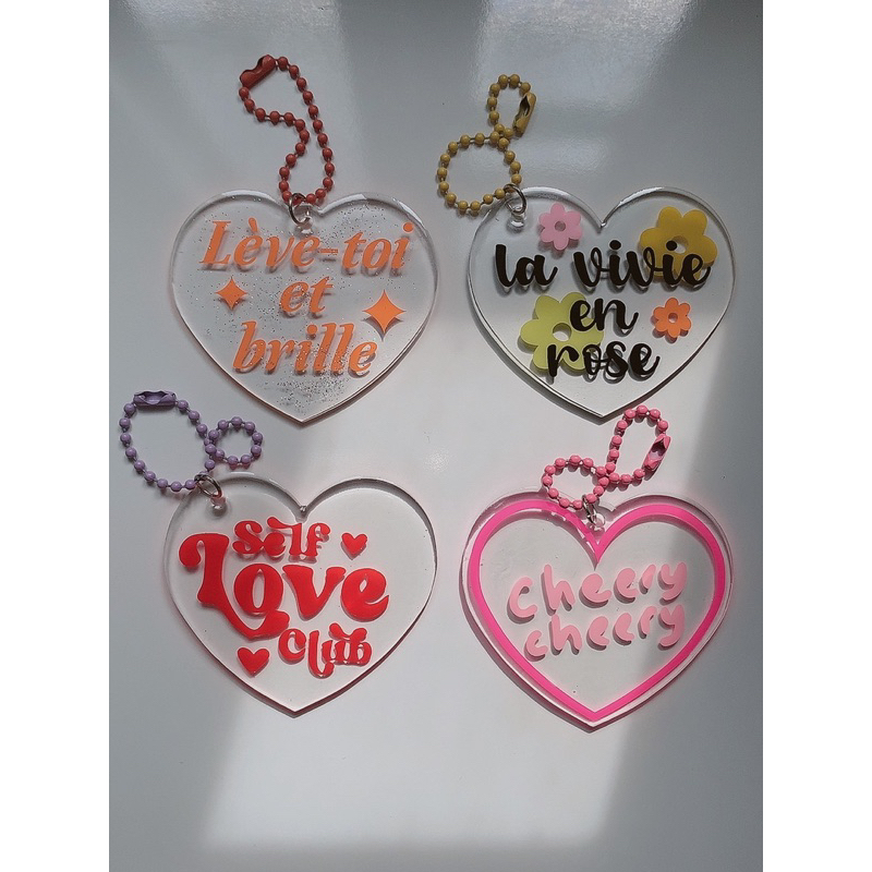 HEARTSHAPE KEYCHAIN móc khoá tim làm theo yêu cầu